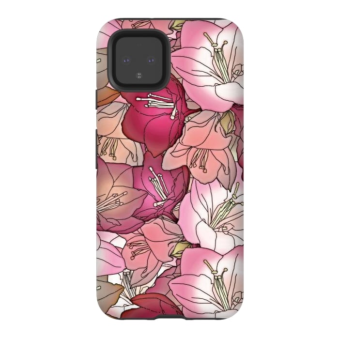 Pixel 4 StrongFit Pink flowers  by Winston