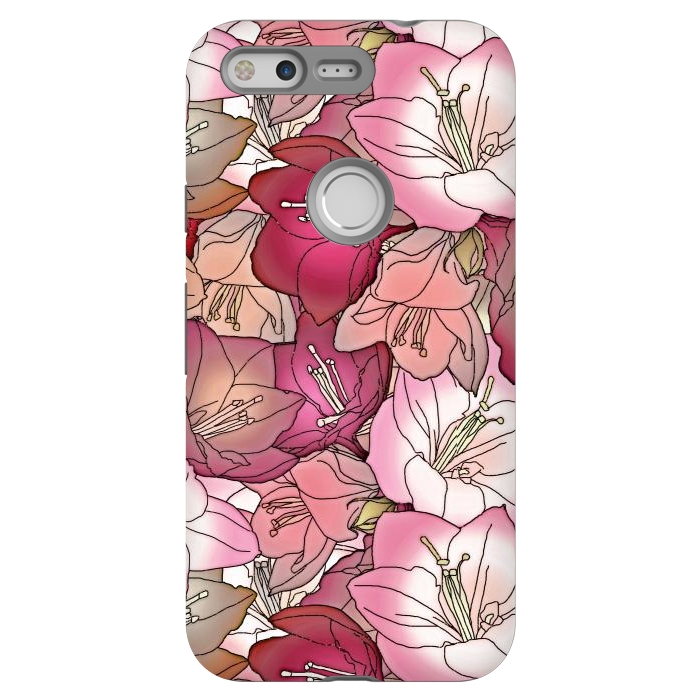 Pixel StrongFit Pink flowers  by Winston