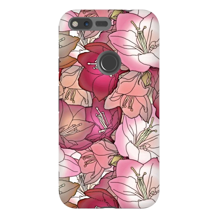 Pixel XL StrongFit Pink flowers  by Winston