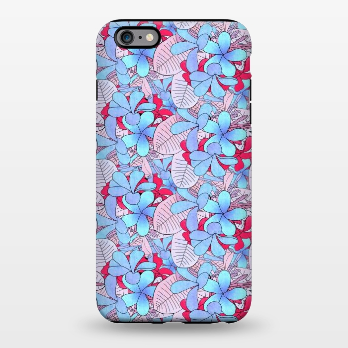 iPhone 6/6s plus StrongFit Red and blue flowers  by Winston