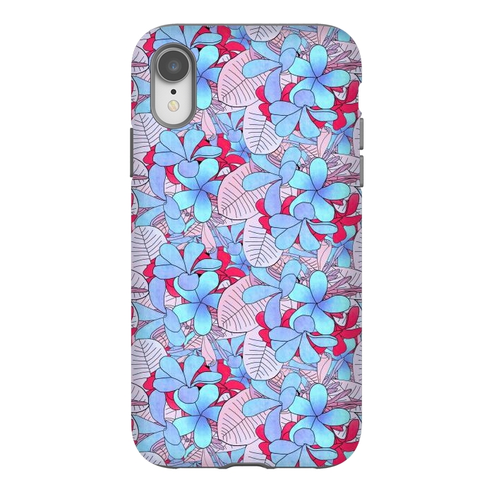 iPhone Xr StrongFit Red and blue flowers  by Winston