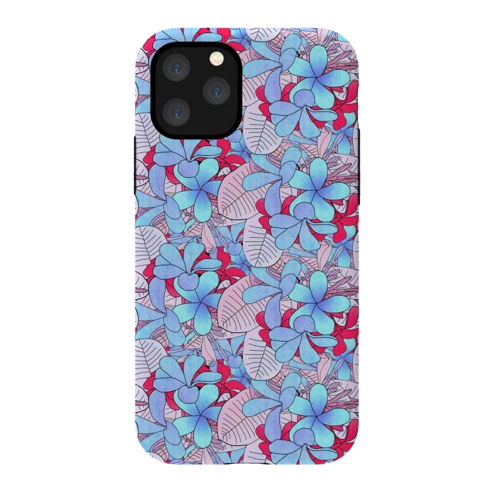 iPhone 11 Pro StrongFit Red and blue flowers  by Winston