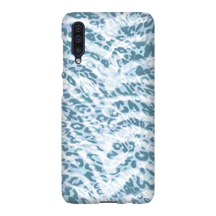 Galaxy A50 SlimFit Baby blue brushed leopard print and tiger stripes by Oana 