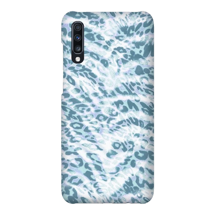 Galaxy A70 SlimFit Baby blue brushed leopard print and tiger stripes by Oana 