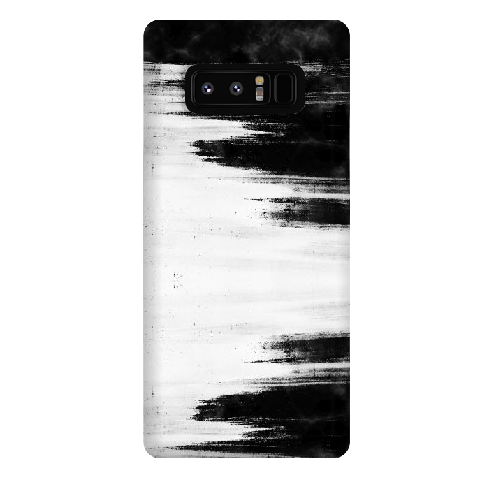 Galaxy Note 8 StrongFit Black and white brushed marble by Oana 
