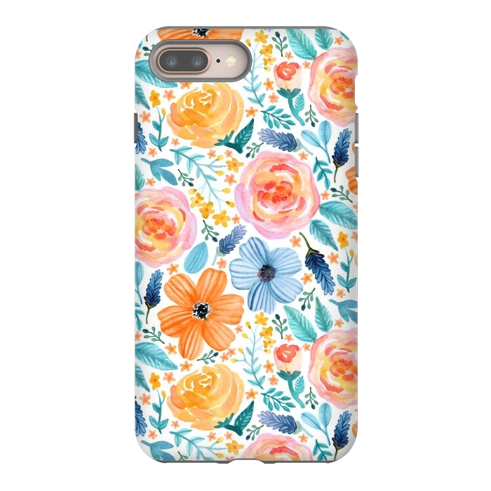 iPhone 7 plus StrongFit Bold Blooms by Tangerine-Tane