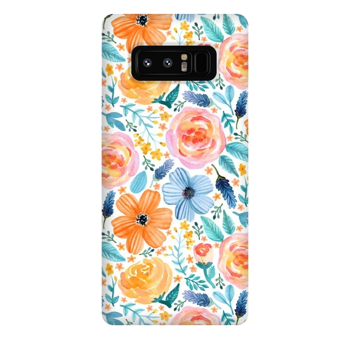 Galaxy Note 8 StrongFit Bold Blooms by Tangerine-Tane