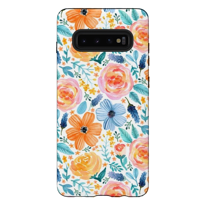 Galaxy S10 plus StrongFit Bold Blooms by Tangerine-Tane