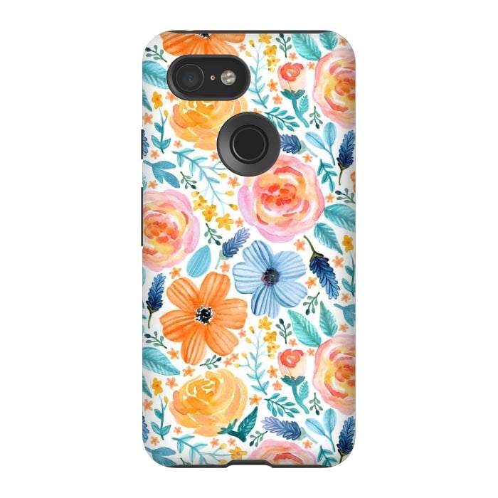 Pixel 3 StrongFit Bold Blooms by Tangerine-Tane