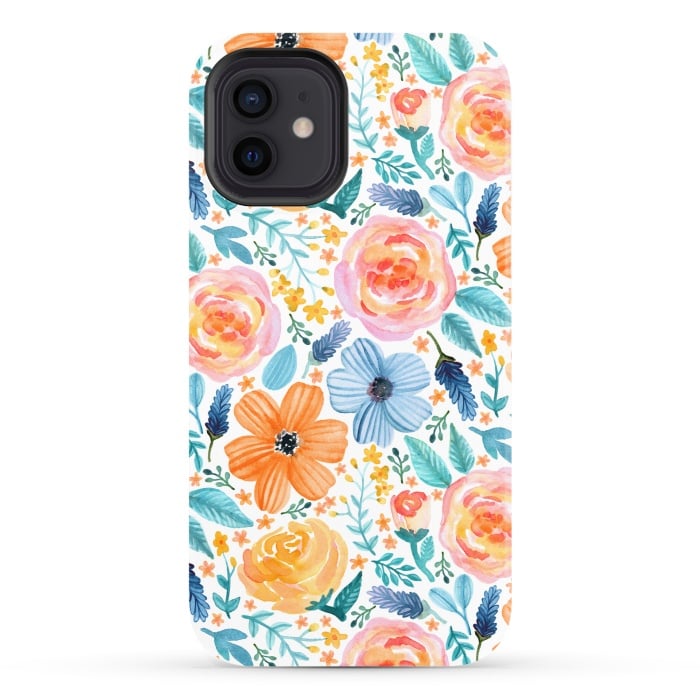 iPhone 12 StrongFit Bold Blooms by Tangerine-Tane