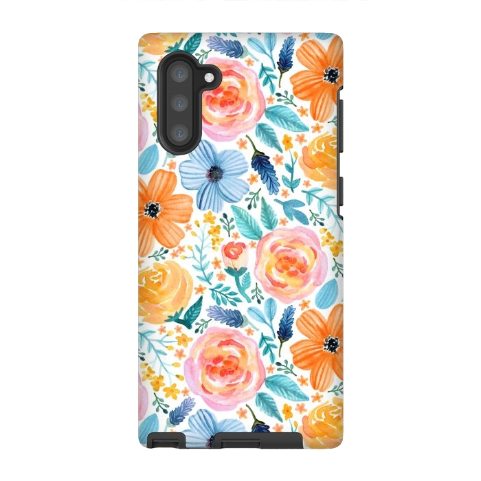 Galaxy Note 10 StrongFit Bold Blooms by Tangerine-Tane