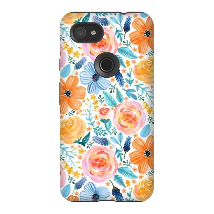 Pixel 3AXL StrongFit Bold Blooms by Tangerine-Tane
