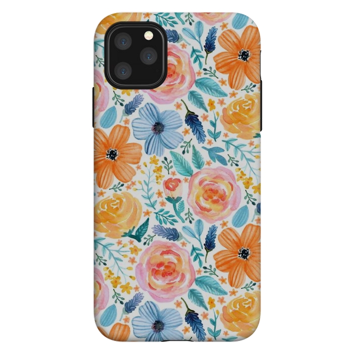 iPhone 11 Pro Max StrongFit Bold Blooms by Tangerine-Tane
