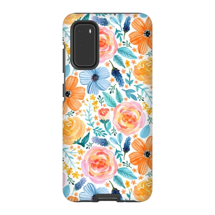 Galaxy S20 StrongFit Bold Blooms by Tangerine-Tane