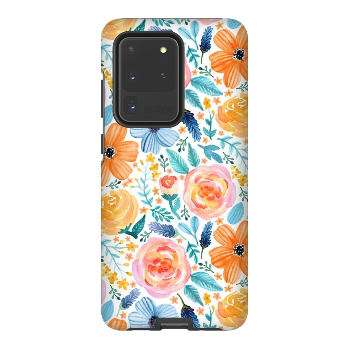 Galaxy S20 Ultra StrongFit Bold Blooms by Tangerine-Tane