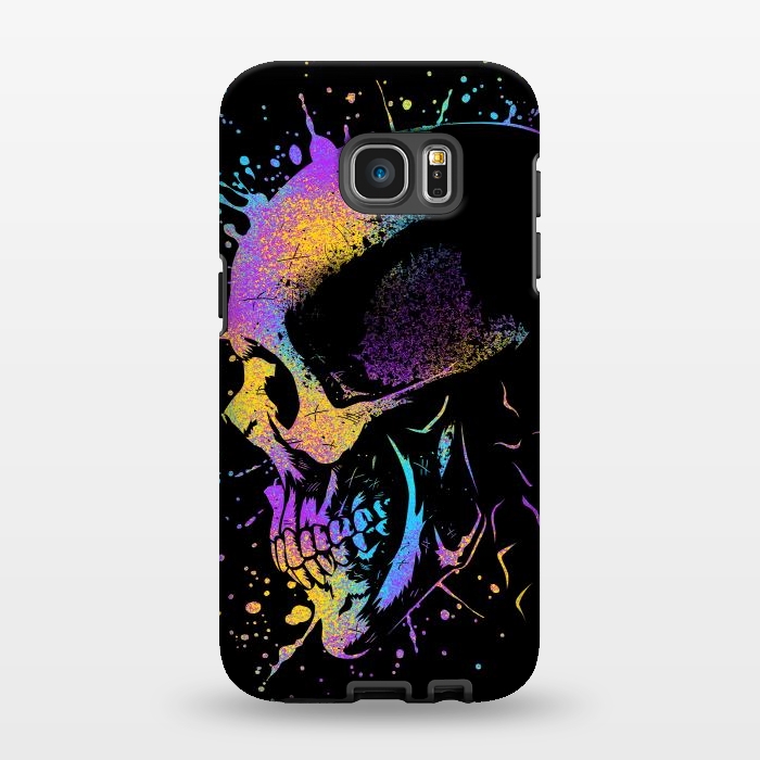 Galaxy S7 EDGE StrongFit Skull Colorful Artistic by Alberto