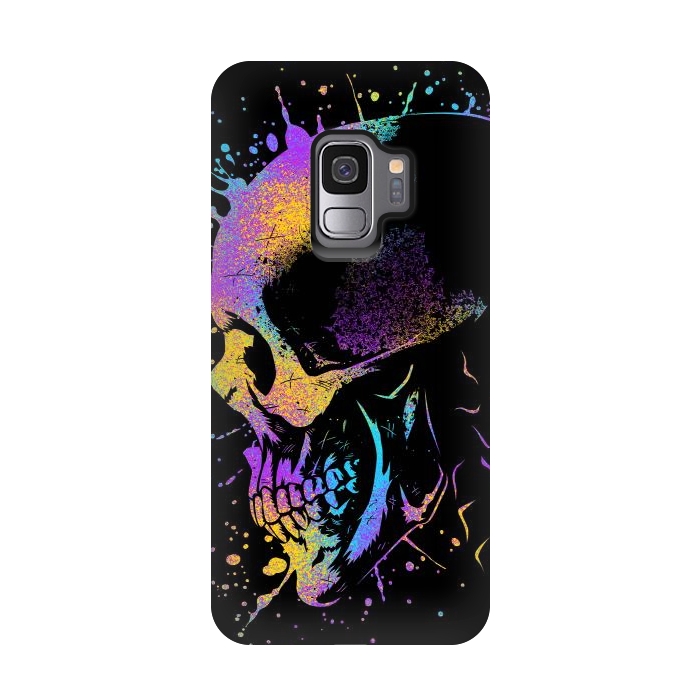 Galaxy S9 StrongFit Skull Colorful Artistic by Alberto