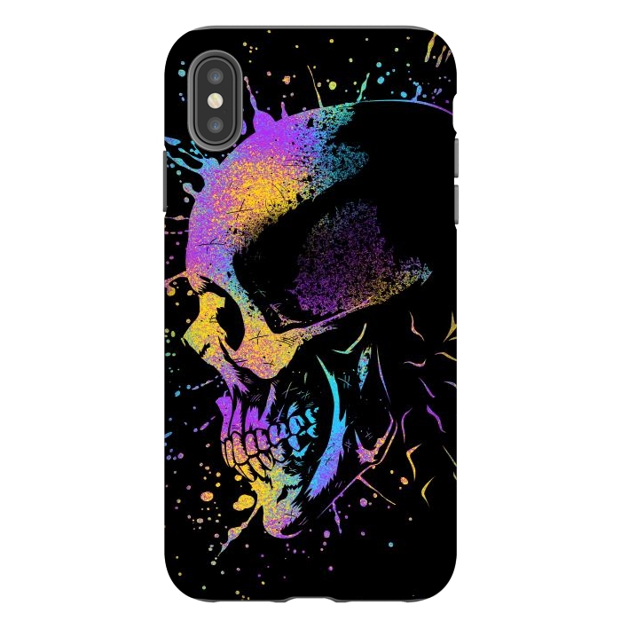 iPhone Xs Max StrongFit Skull Colorful Artistic by Alberto