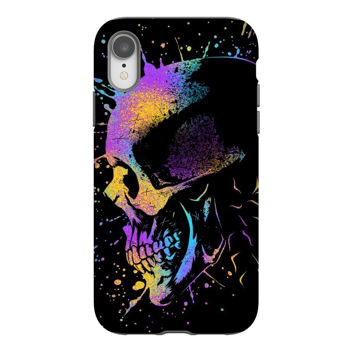 iPhone Xr StrongFit Skull Colorful Artistic by Alberto