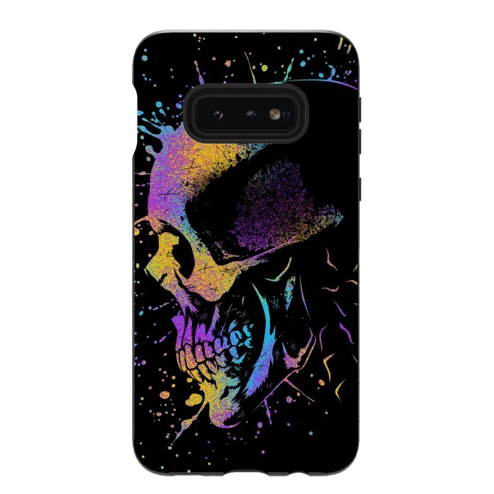 Galaxy S10e StrongFit Skull Colorful Artistic by Alberto