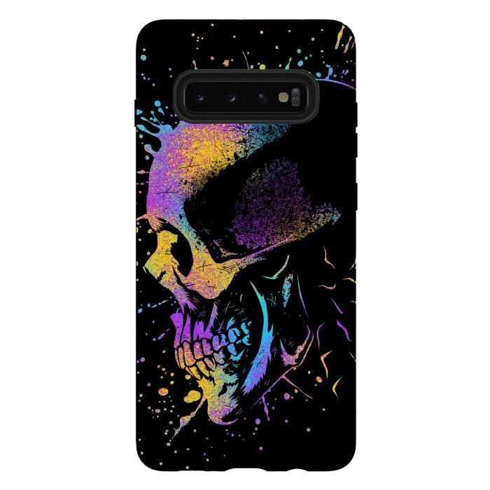 Galaxy S10 plus StrongFit Skull Colorful Artistic by Alberto