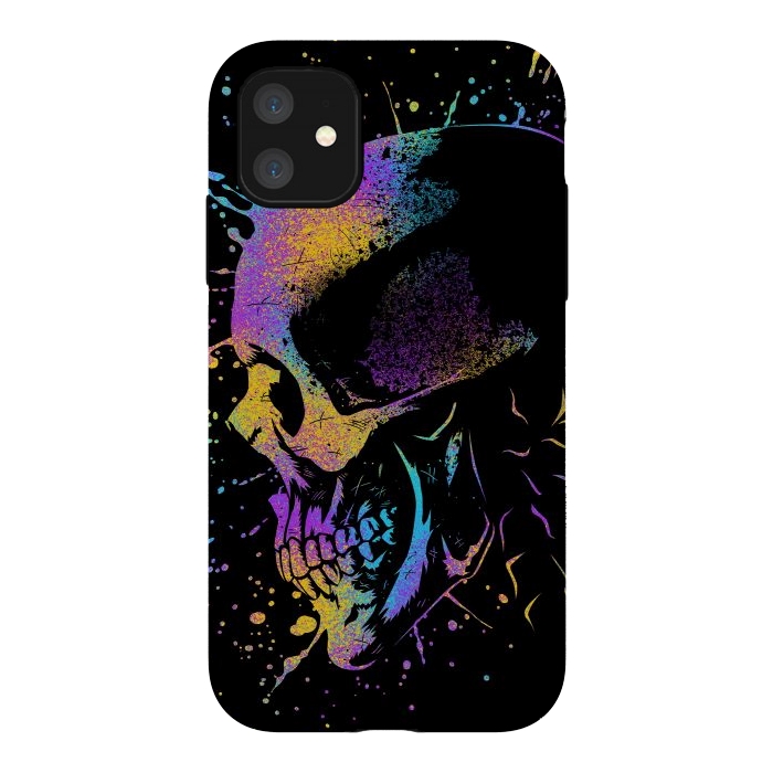 iPhone 11 StrongFit Skull Colorful Artistic by Alberto