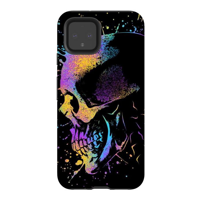 Pixel 4 StrongFit Skull Colorful Artistic by Alberto