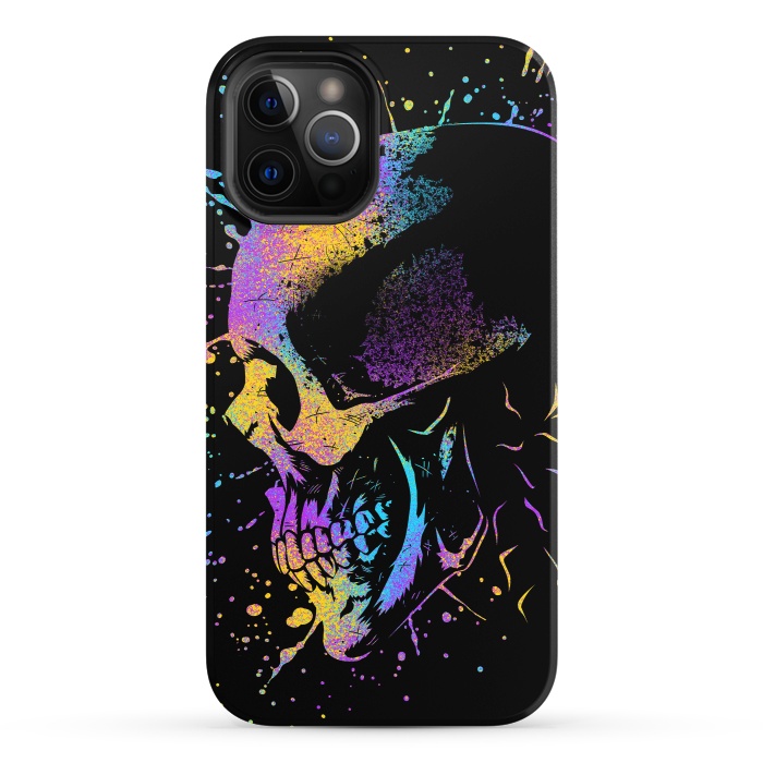iPhone 12 Pro StrongFit Skull Colorful Artistic by Alberto