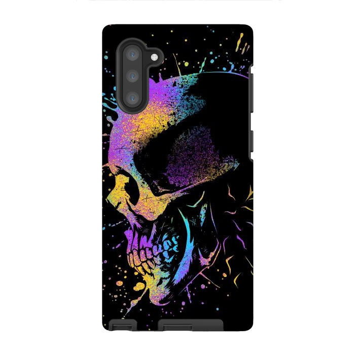Galaxy Note 10 StrongFit Skull Colorful Artistic by Alberto