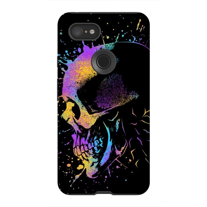 Pixel 3XL StrongFit Skull Colorful Artistic by Alberto