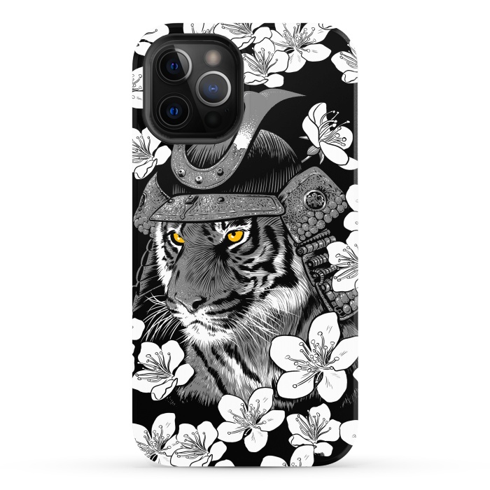iPhone 12 Pro Max StrongFit Samurai Tiger cherry tree by Alberto