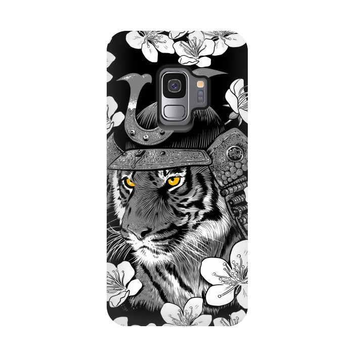 Galaxy S9 StrongFit Samurai Tiger cherry tree by Alberto