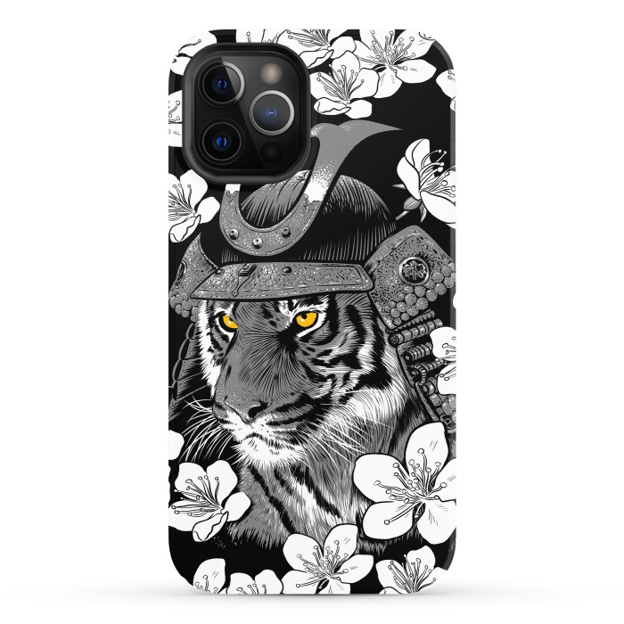 iPhone 12 Pro StrongFit Samurai Tiger cherry tree by Alberto