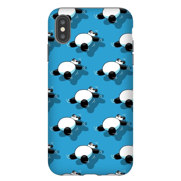 iPhone Xs Max StrongFit Panda sleeping in the sea by Alberto
