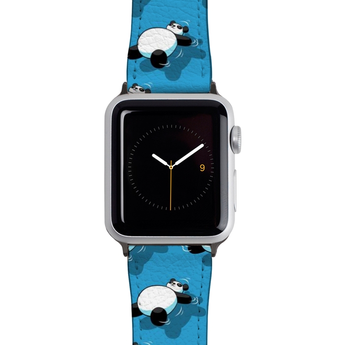 Watch 42mm / 44mm Strap PU leather Panda sleeping in the sea by Alberto