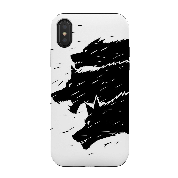 iPhone Xs / X StrongFit Three Wolves by Alberto