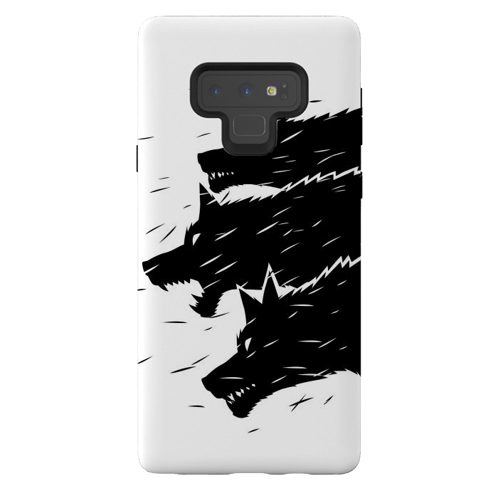 Galaxy Note 9 StrongFit Three Wolves by Alberto