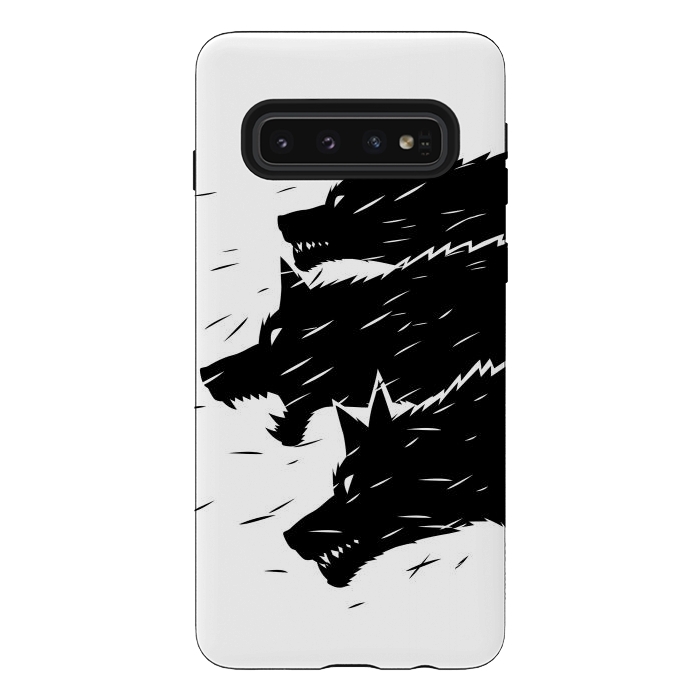 Galaxy S10 StrongFit Three Wolves by Alberto