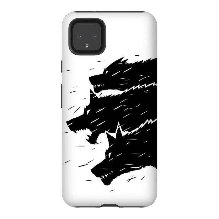 Pixel 4XL StrongFit Three Wolves by Alberto