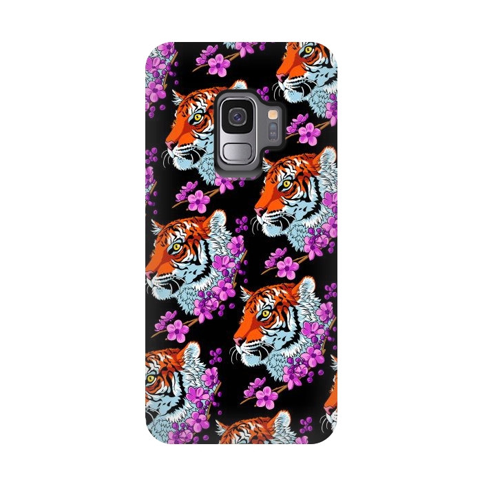 Galaxy S9 StrongFit Tiger Cherry Tree by Alberto