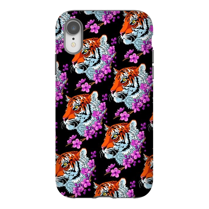iPhone Xr StrongFit Tiger Cherry Tree by Alberto