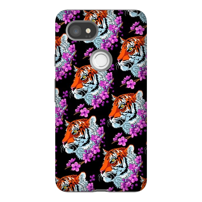 Pixel 2XL StrongFit Tiger Cherry Tree by Alberto