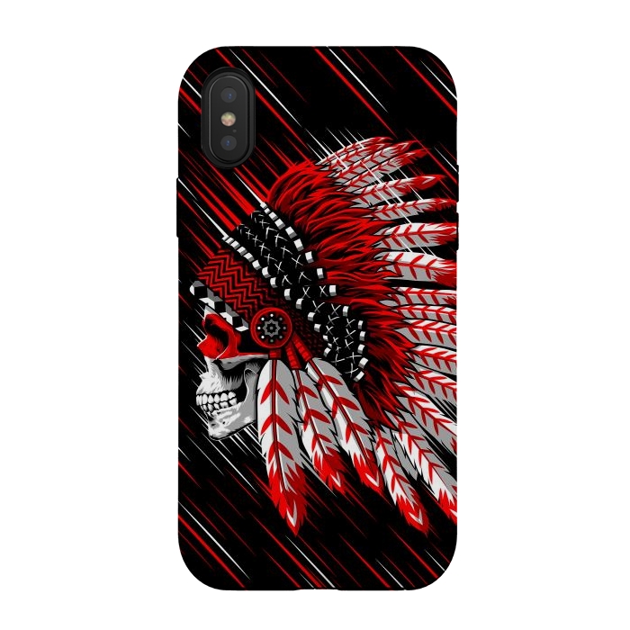 iPhone Xs / X StrongFit Indian Skull by Alberto