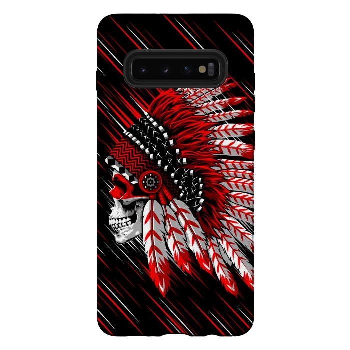Galaxy S10 plus StrongFit Indian Skull by Alberto