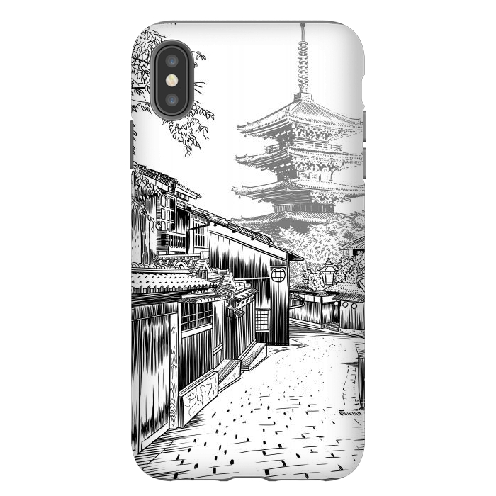iPhone Xs Max StrongFit Sketch Street Temple by Alberto