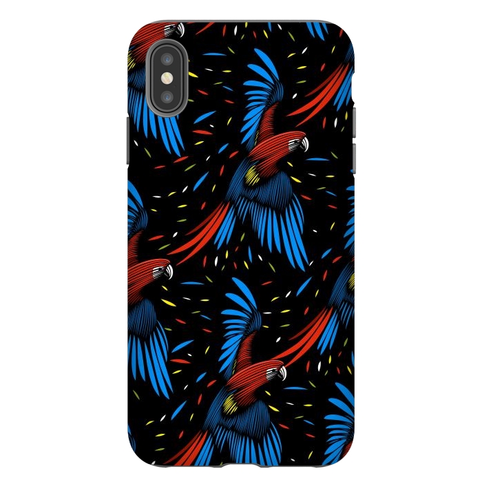 iPhone Xs Max StrongFit Tribal Macaw by Alberto