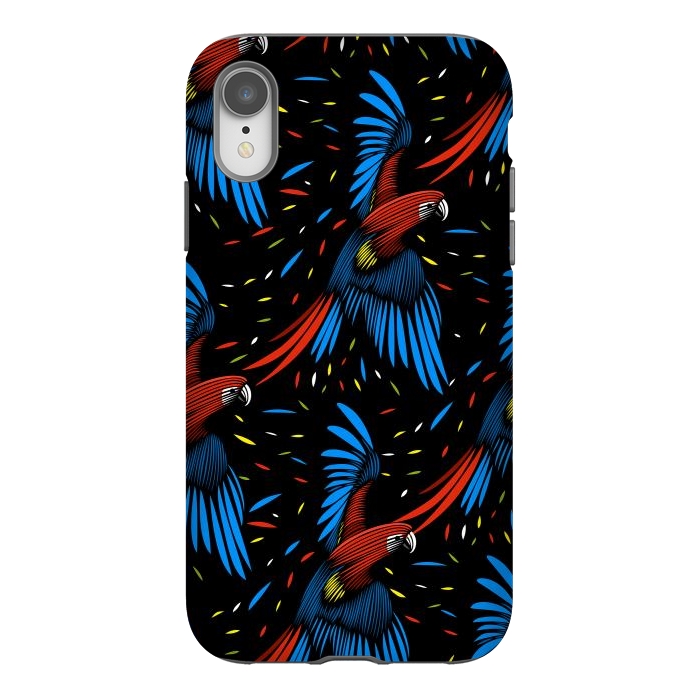 iPhone Xr StrongFit Tribal Macaw by Alberto
