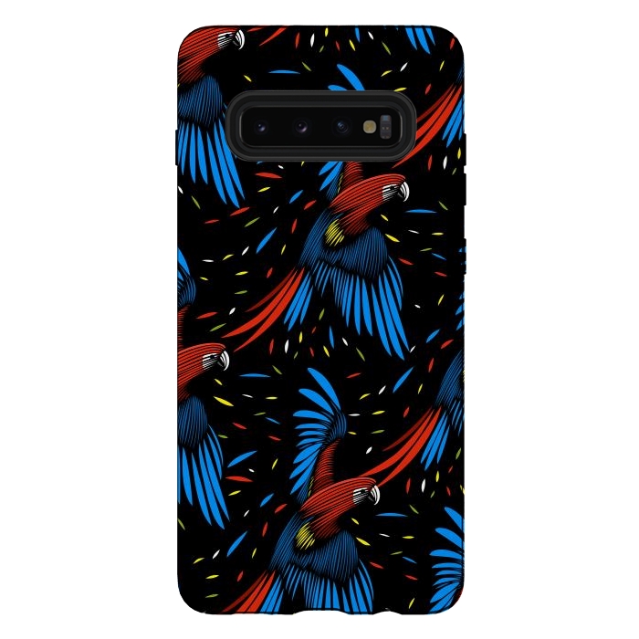 Galaxy S10 plus StrongFit Tribal Macaw by Alberto