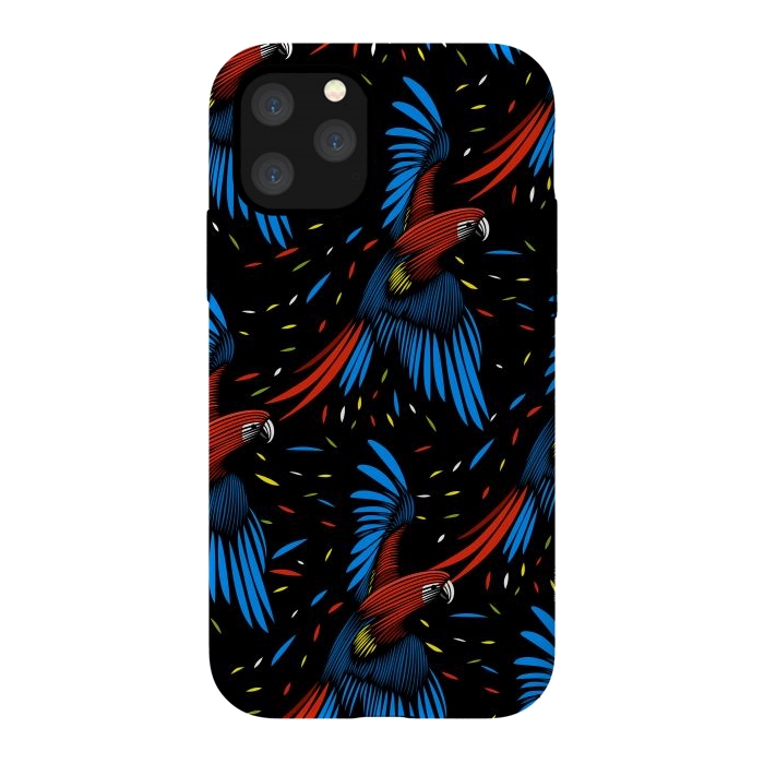 iPhone 11 Pro StrongFit Tribal Macaw by Alberto