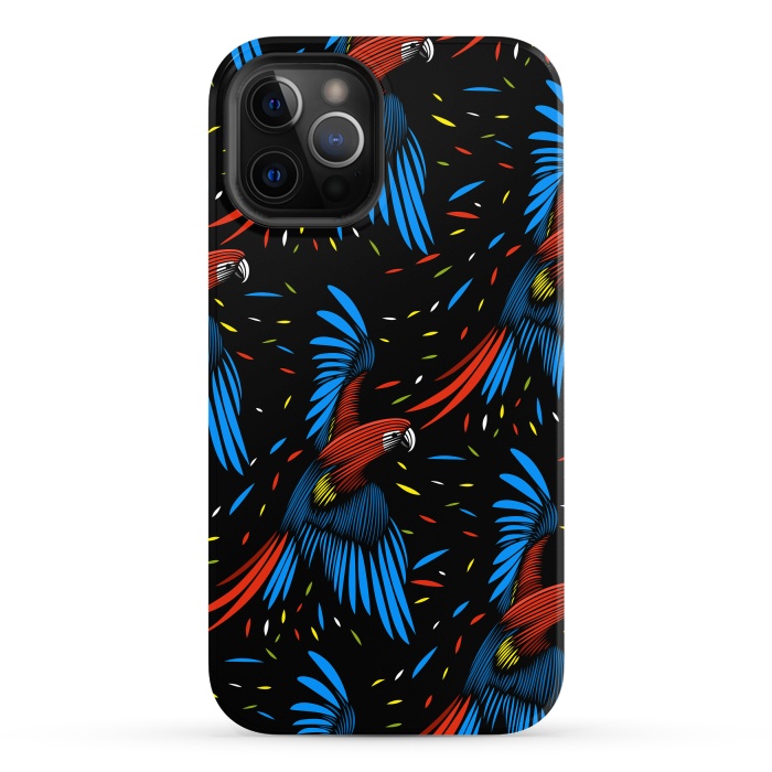 iPhone 12 Pro Max StrongFit Tribal Macaw by Alberto